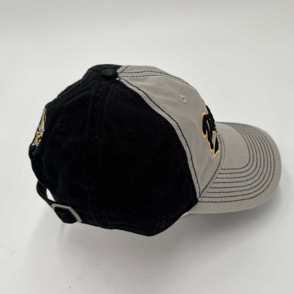 Adidas Pittsburgh Penguins NHL Baseball Cap Hat Gray Black Adjustable Cotton - Picture 4 of 7